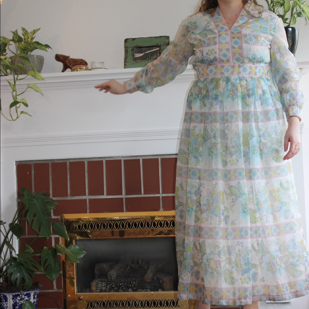 Vintage Sheer Occasion Gown